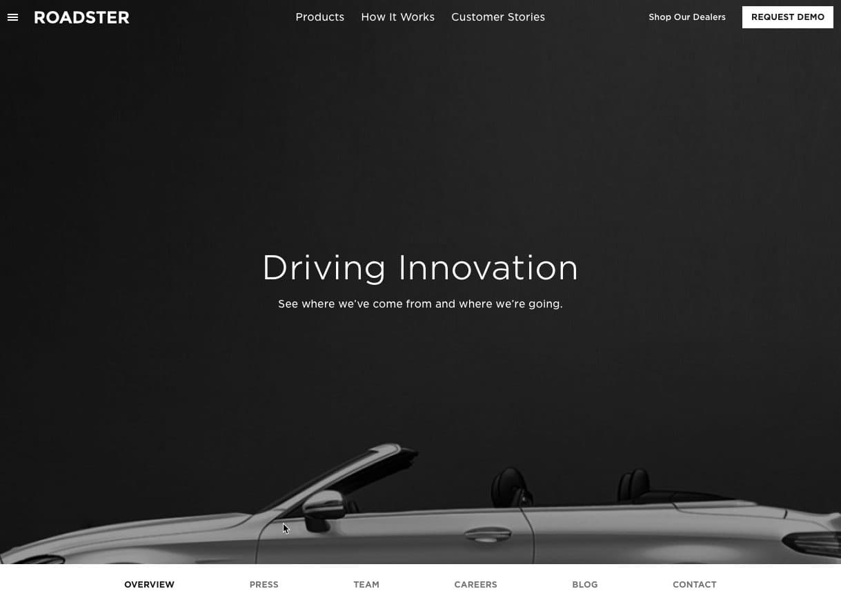 What would you expect to find on Roadster.com?