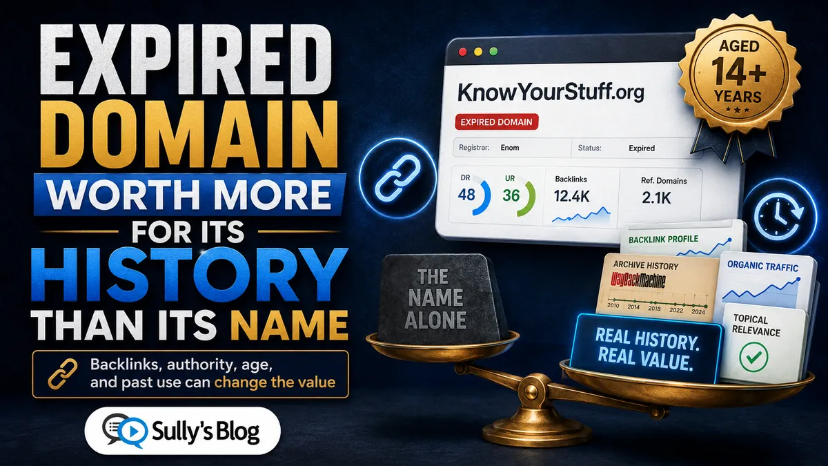 When an Expired Domain Is Worth More for Its History Than Its Name