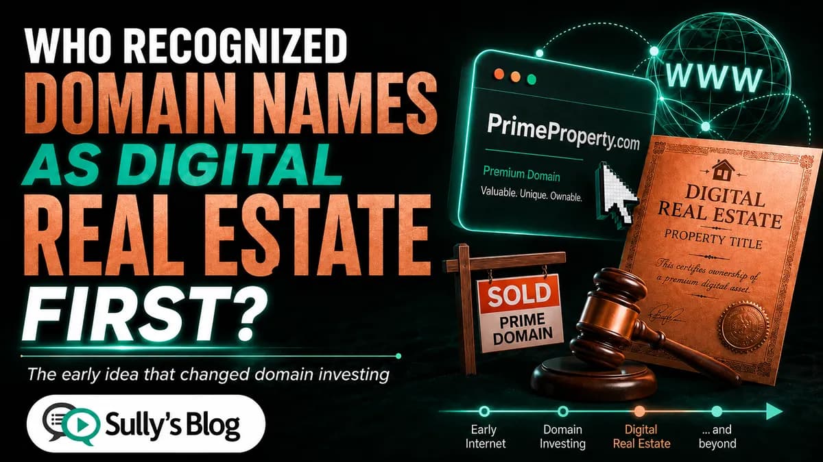 Who Recognized Domain Names as Digital Real Estate First?