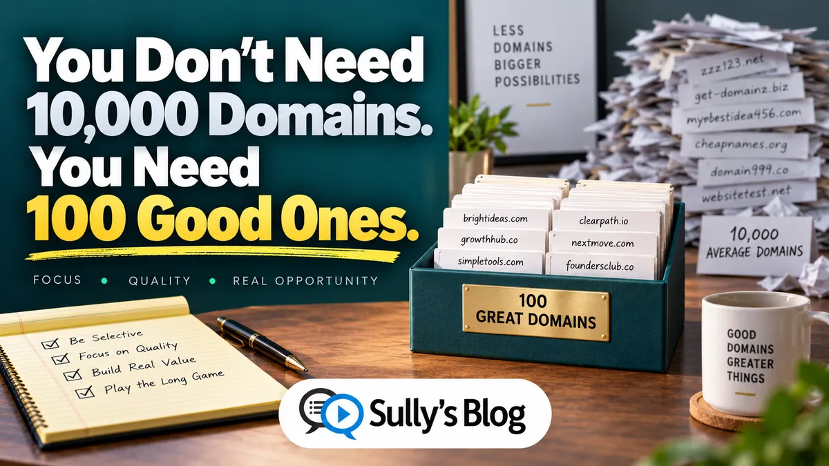 You Don't Need 10,000 Domains. You Need 100 Good Ones.