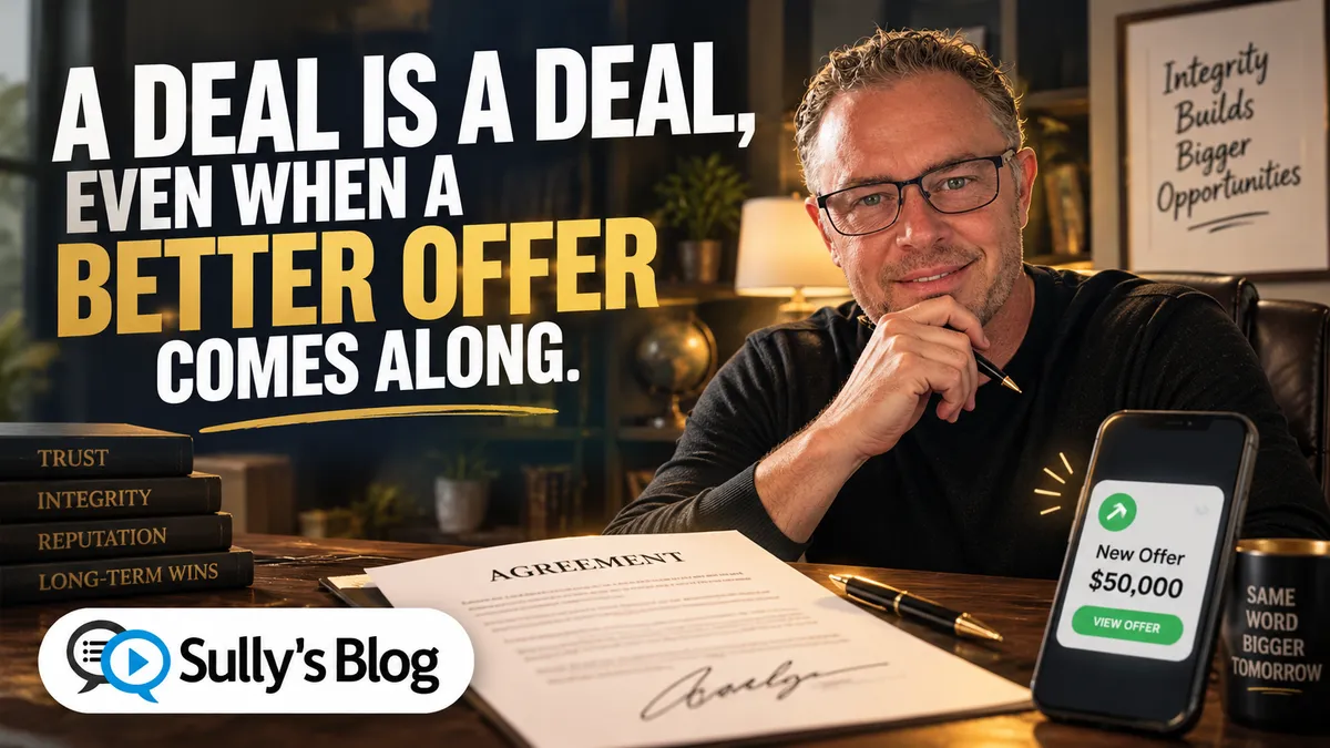 A Deal Is a Deal, Even When a Better Offer Comes Along